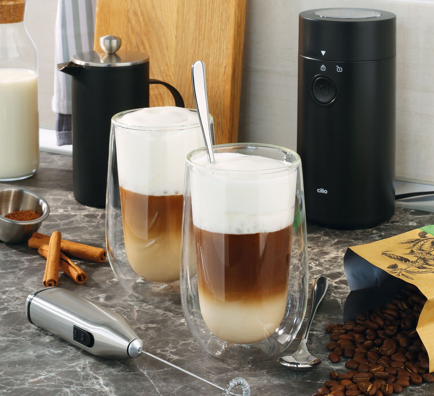 292831_VERONA Dvoustěnné sklenice na Latte Macchiato 350 ml Cilio (7)